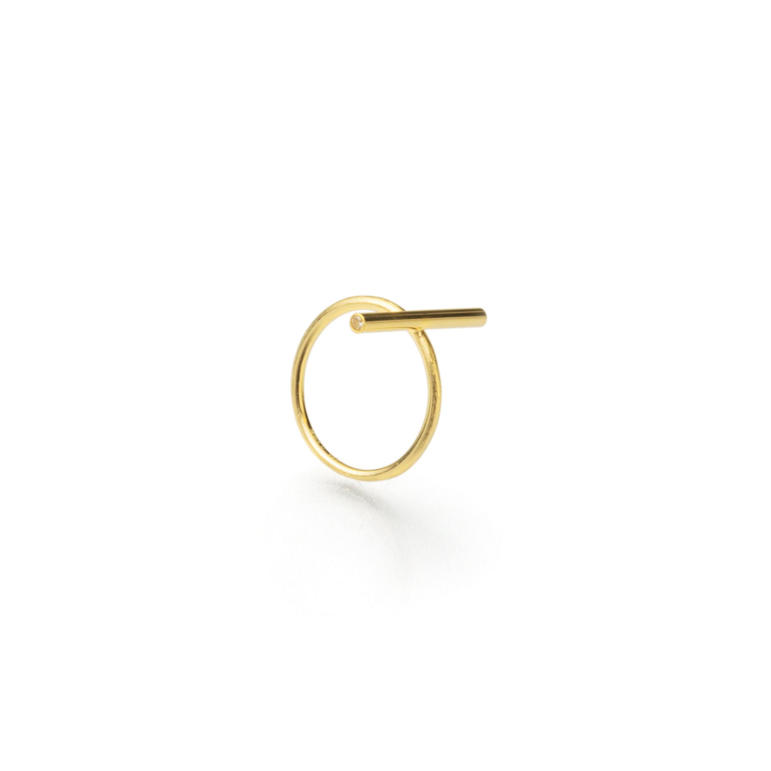 bar ring (20mm bar / gold)