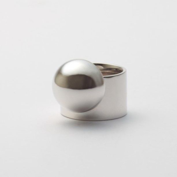 Hemisphere ring (silver)