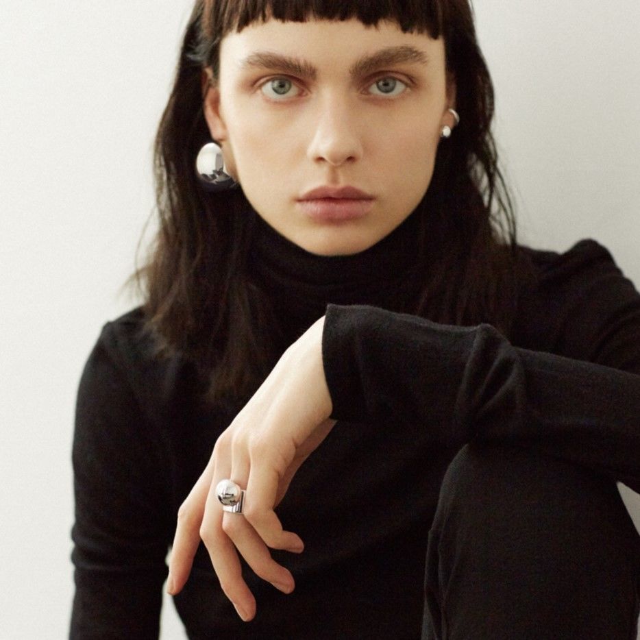 Hemisphere ring (silver)