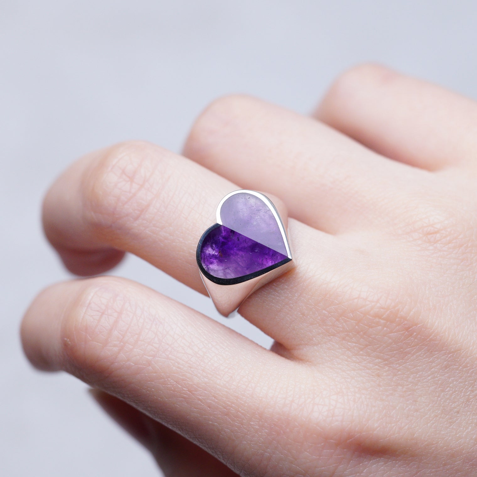 Heart ring (Amethyst)