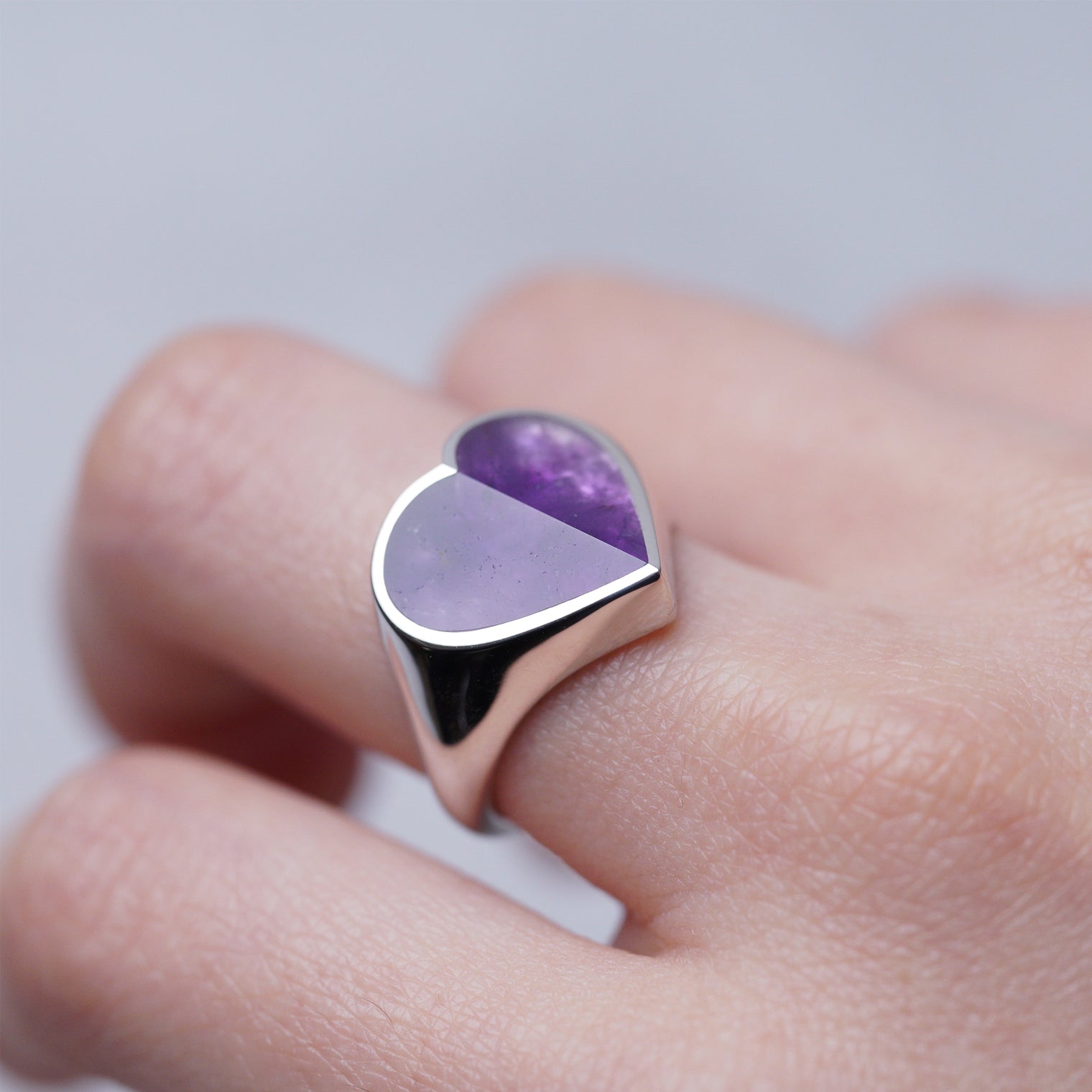 Heart ring (Amethyst)