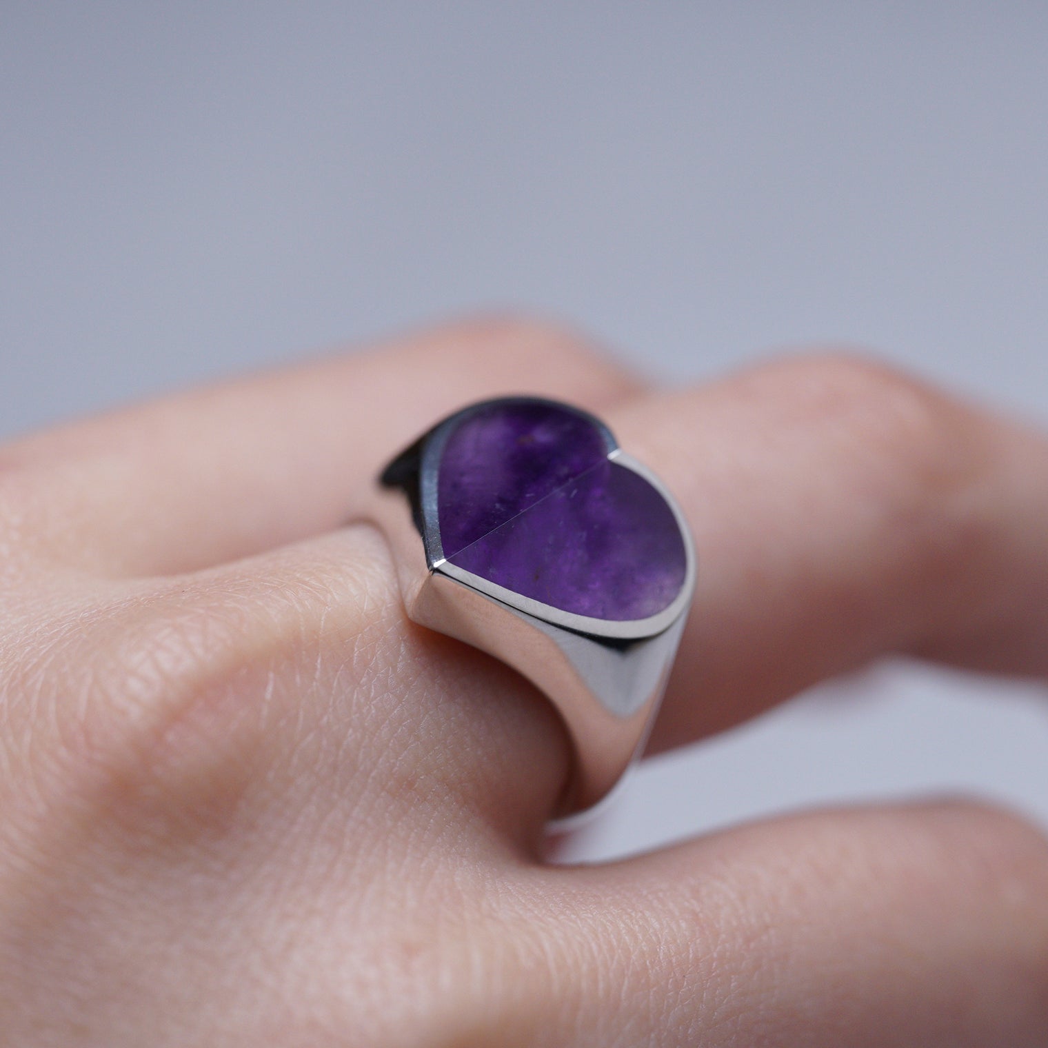 Heart ring (Amethyst)