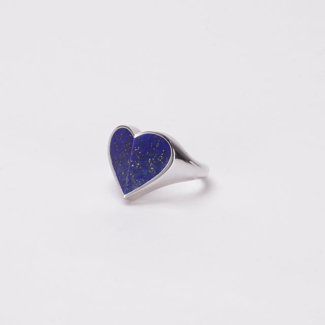 Heart ring (Lapis lazuli)