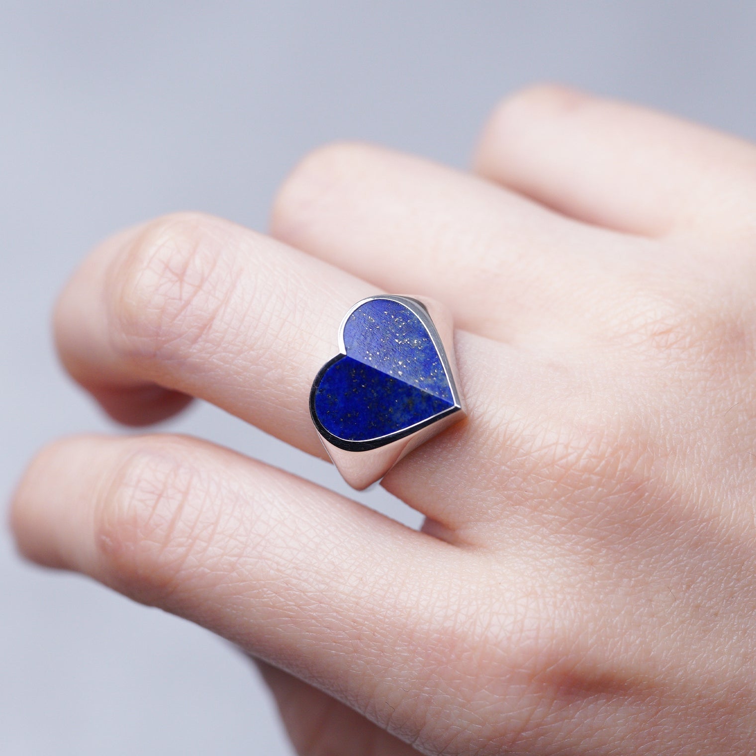 Heart ring (Lapis lazuli)