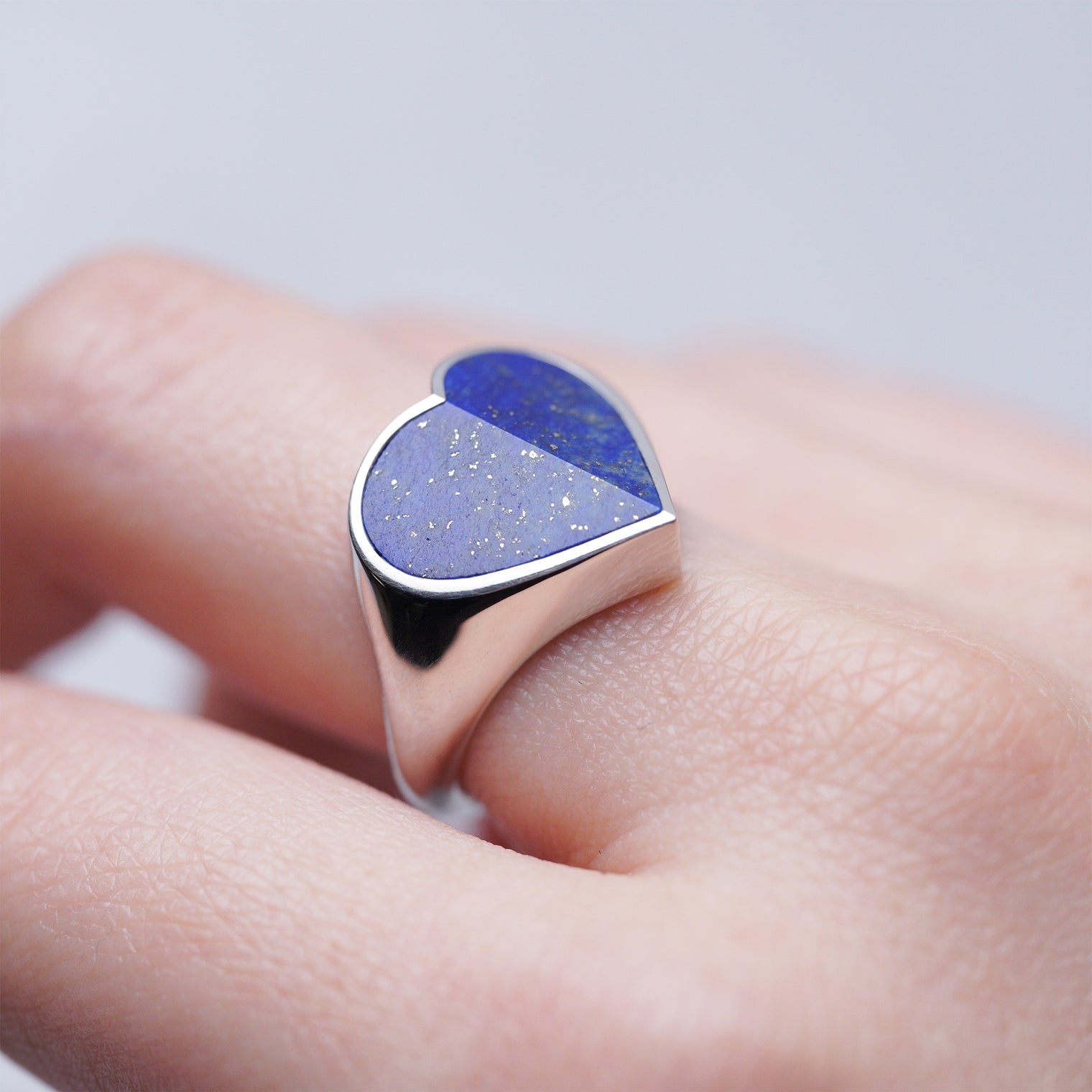 Heart ring (Lapis lazuli)
