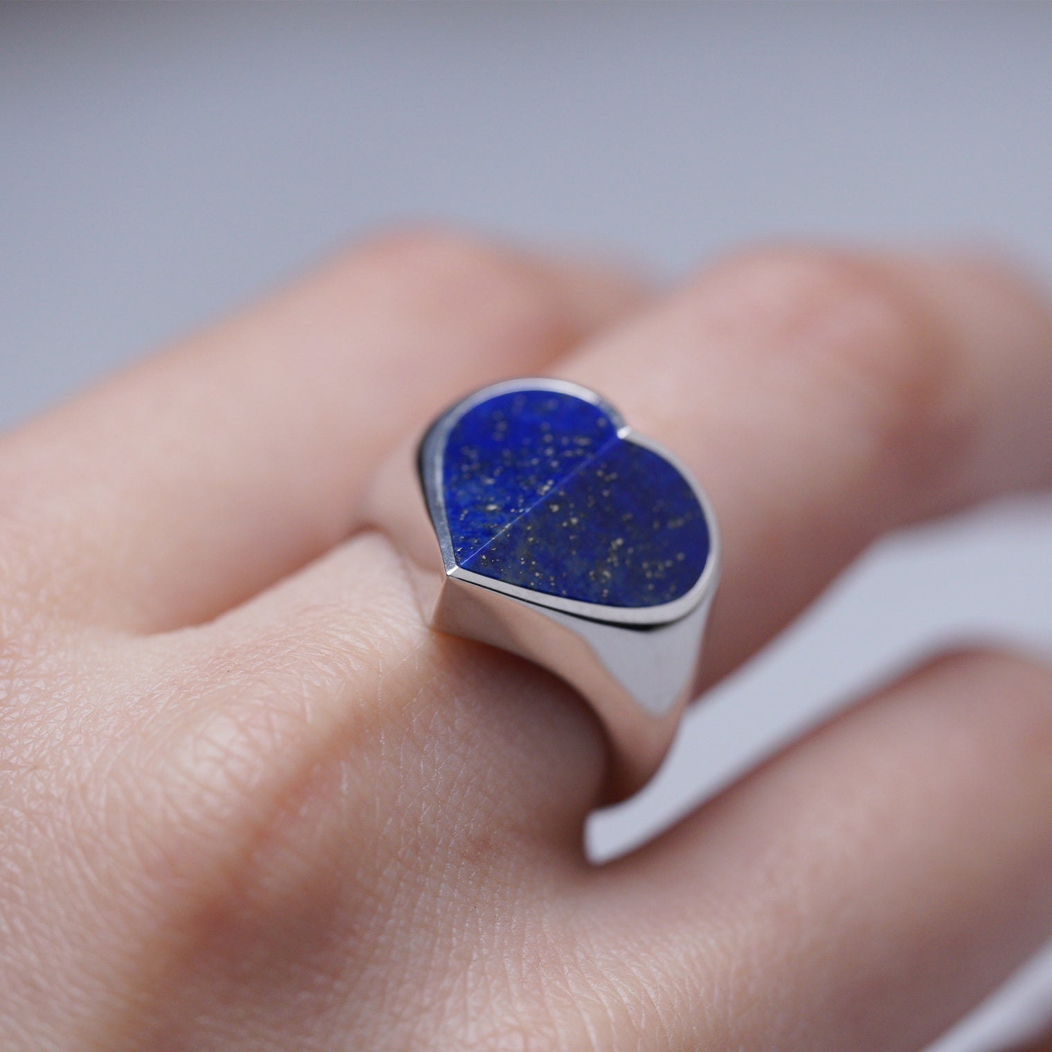 Heart ring (Lapis lazuli)