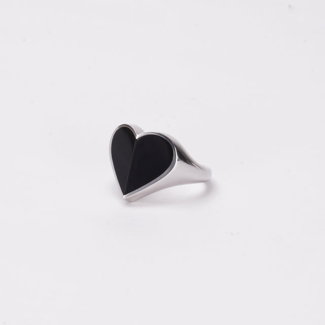 Heart ring (Onyx)