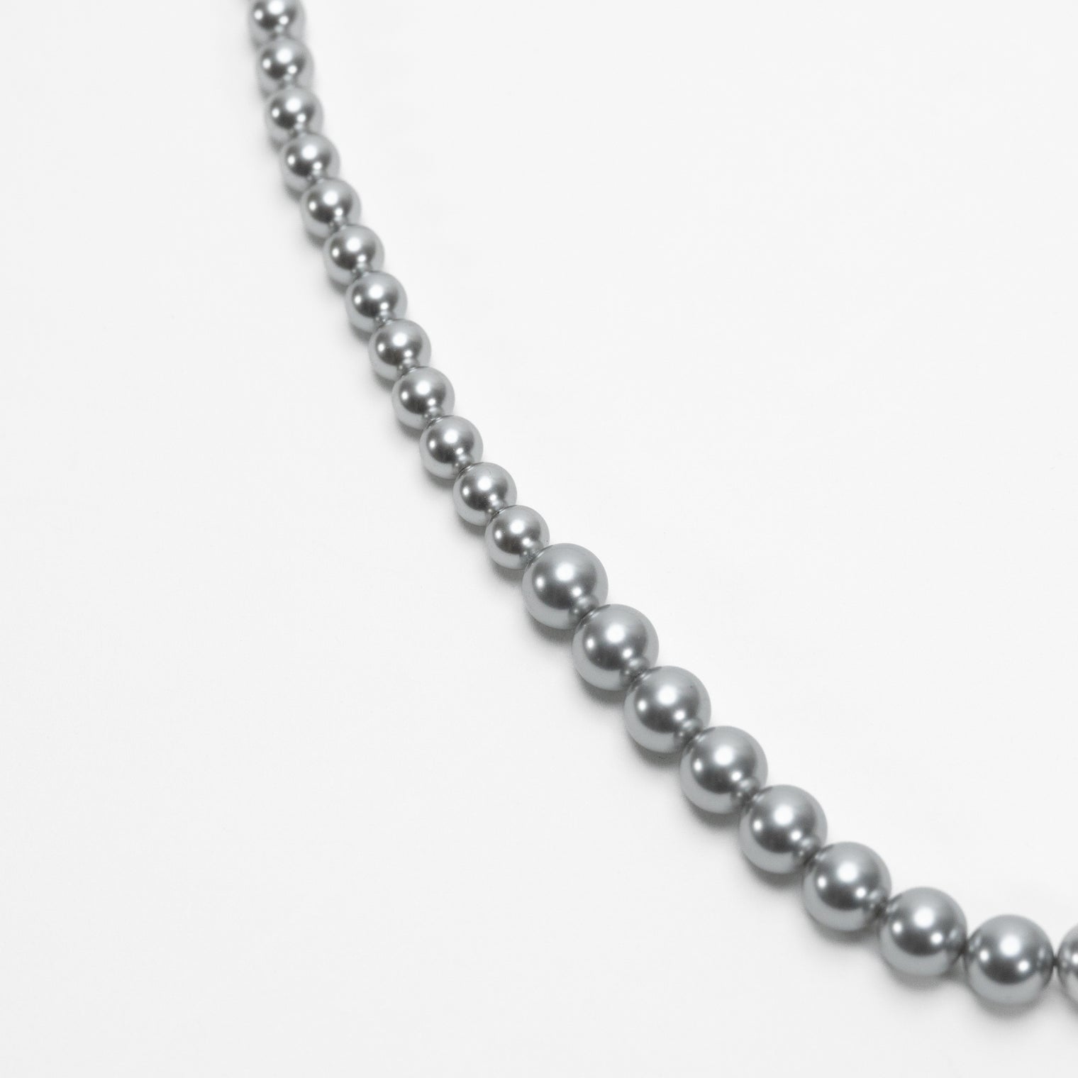 pearl necklace (6mm×8mm light gray pearl / 38cm)