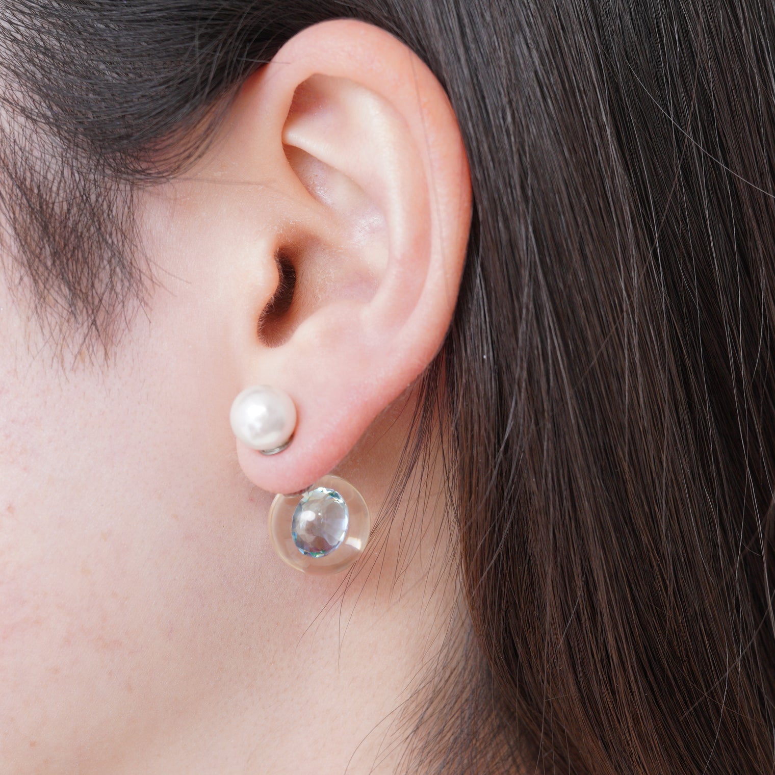 inclusion pierce (cubic zirconia / blue)