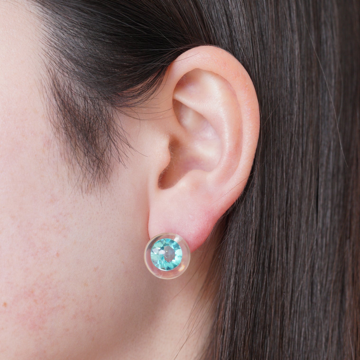 inclusion pierce (cubic zirconia / blue)