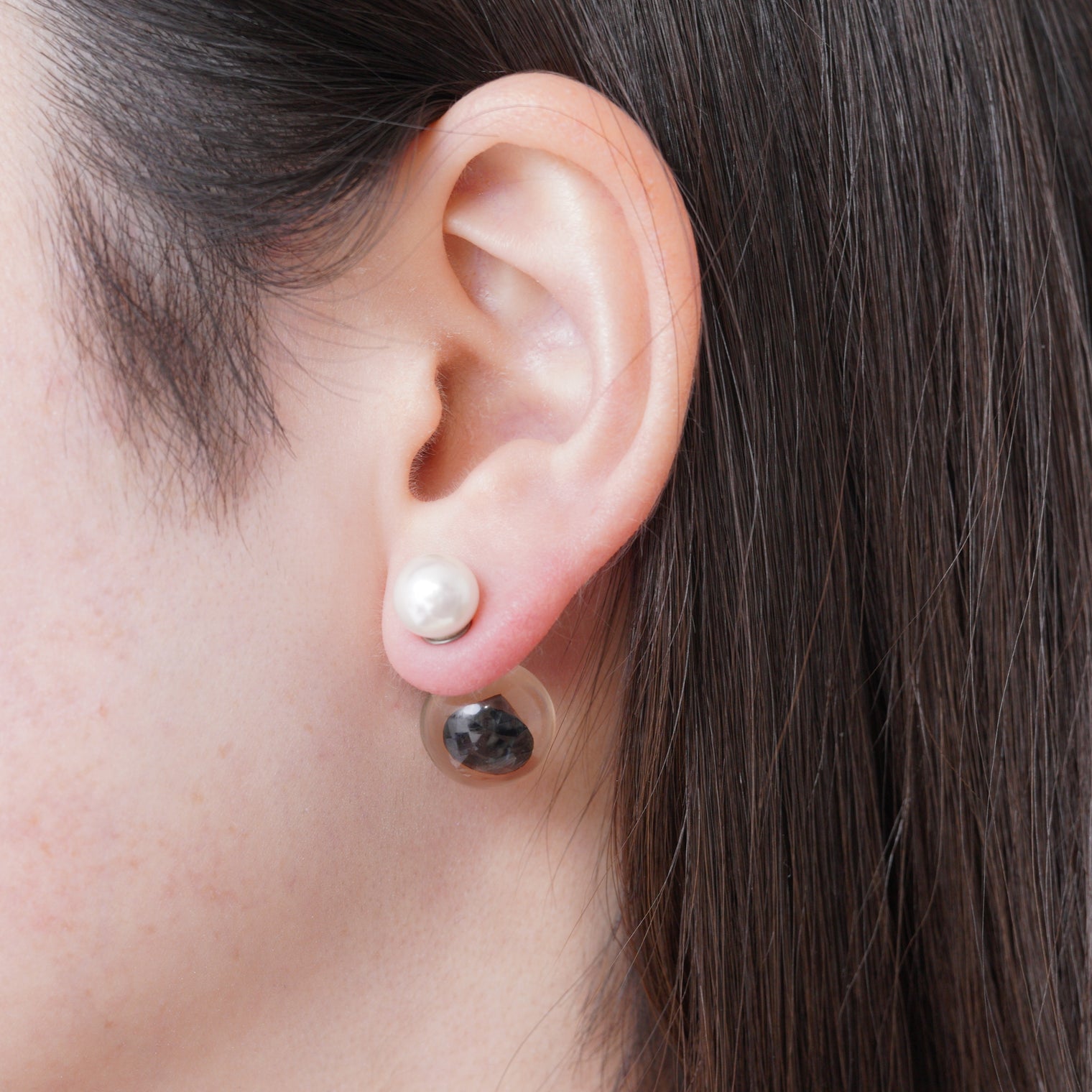 inclusion pierce (cubic zirconia / black)