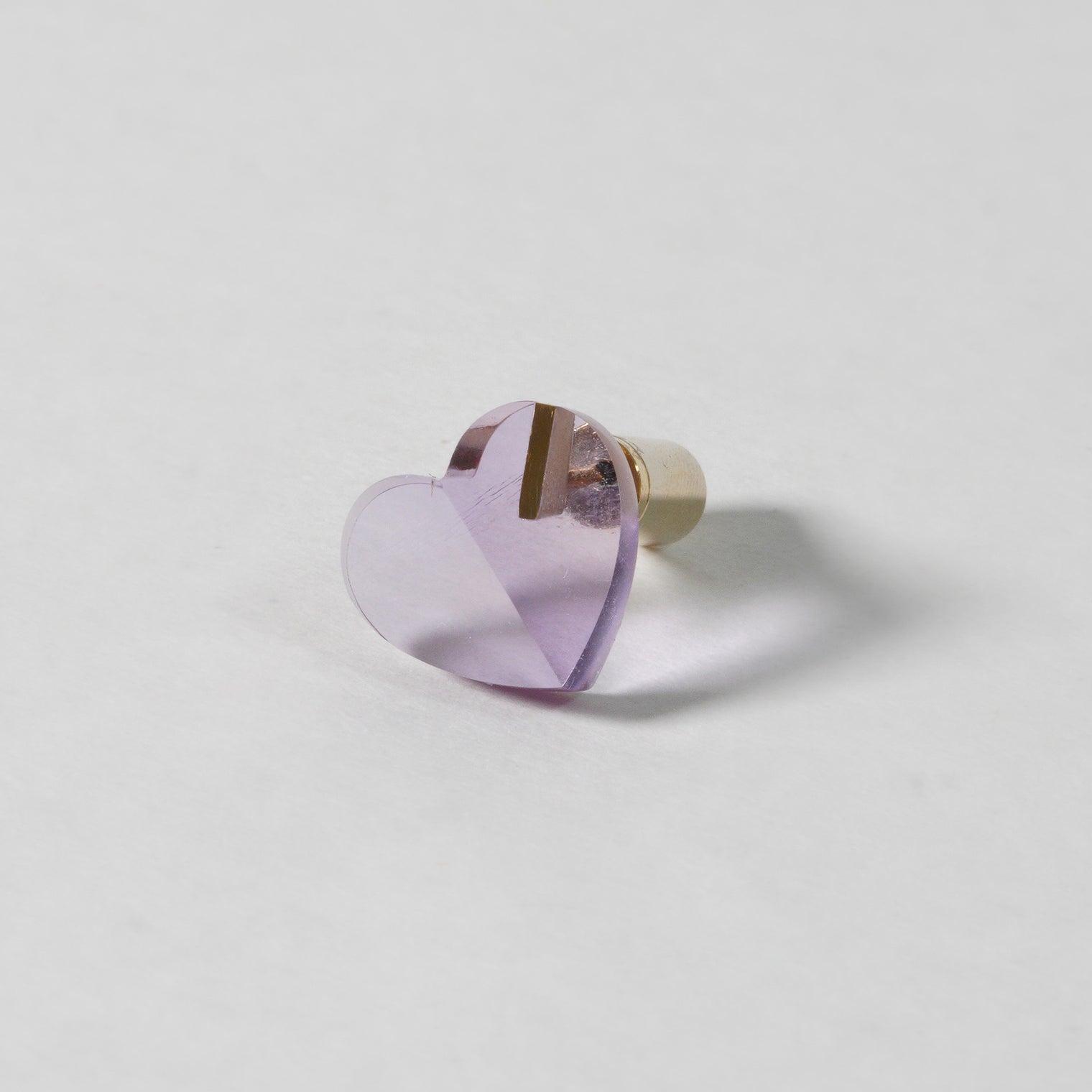 mini Heart pierced earring (Amethyst / K10 post)