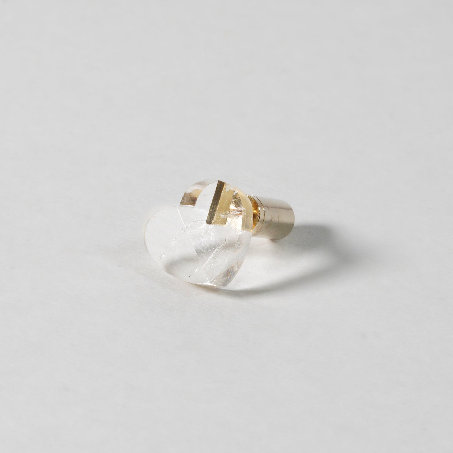 mini Heart pierced earring (Quartz / K10 post)