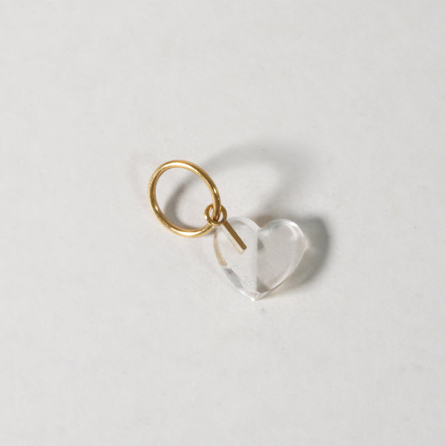 mini Heart charm ( Quartz )