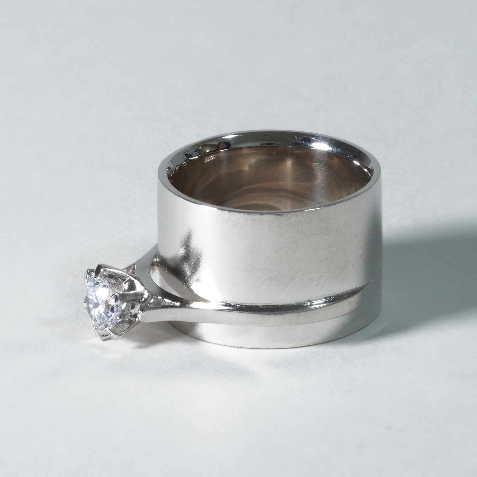 ring motif ring (cubic zirconia / silver)