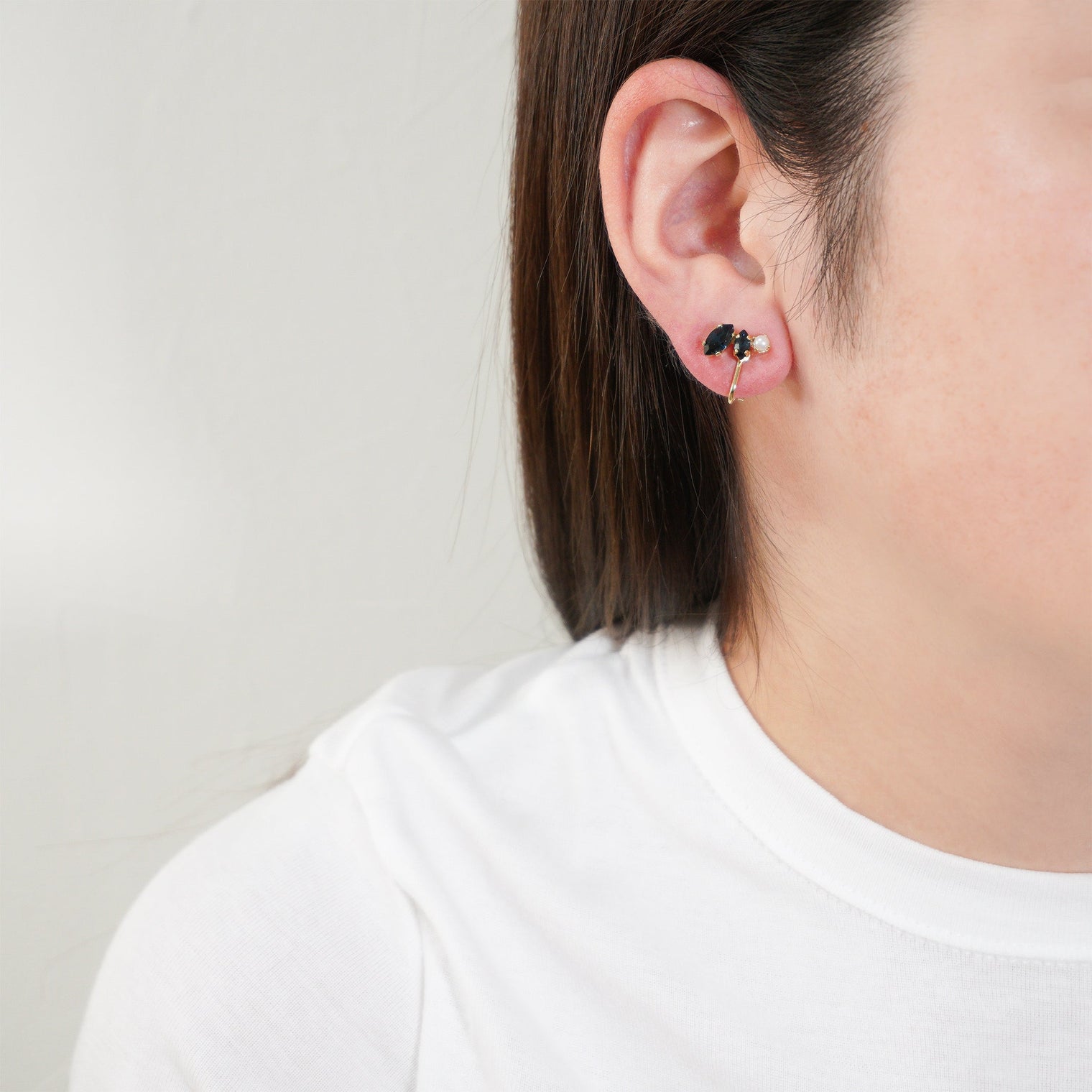 bijoux crystals pearl earring