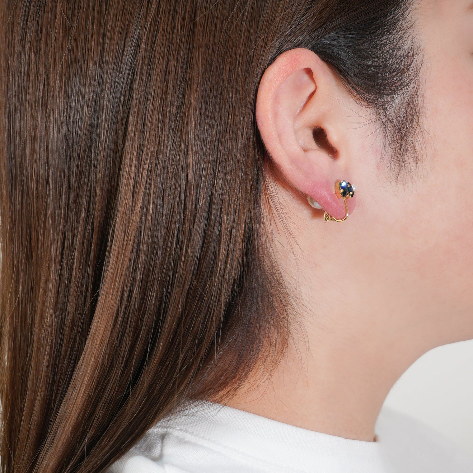 bijoux crystals pearl earring