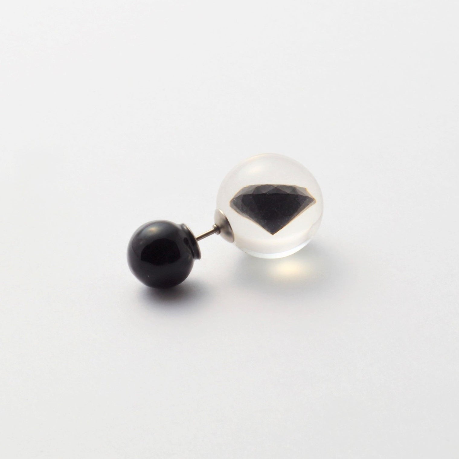 inclusion pierce (cubic zirconia / black)