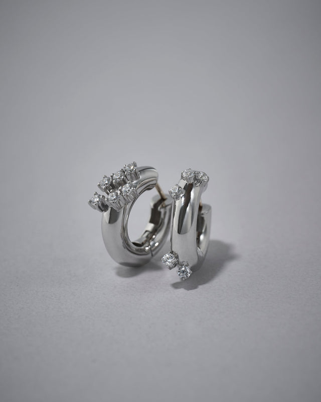 【 New Pierced Earring  】- Volumed hoop pierce -