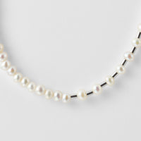 LIMITED COLLECTION【Freshwater pearl ball chain necklace (seed/White)】