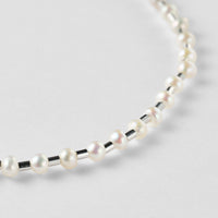 LIMITED COLLECTION【Freshwater pearl ball chain necklace (seed/White)】