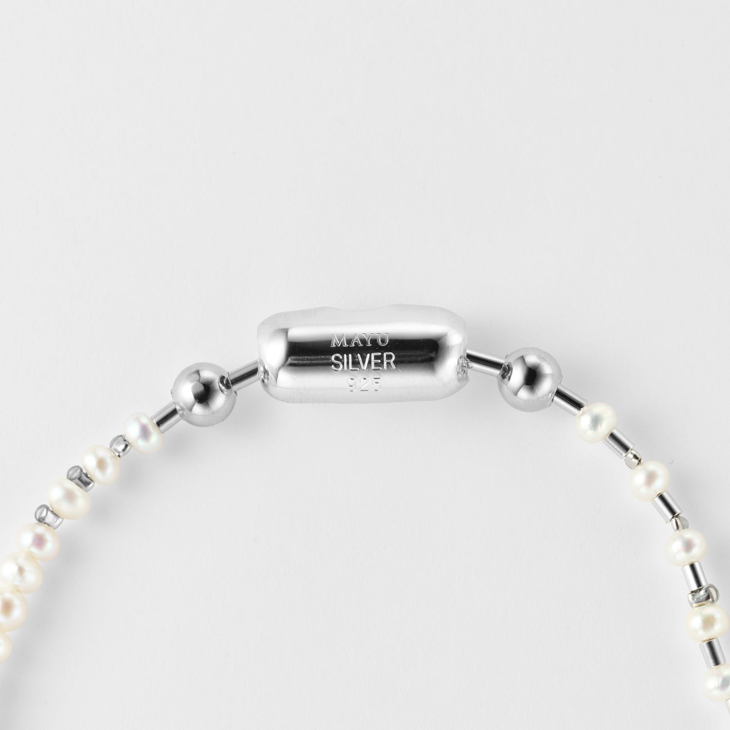 LIMITED COLLECTION【Freshwater pearl ball chain necklace (seed/White)】