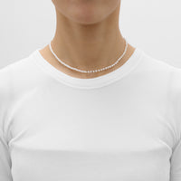 LIMITED COLLECTION【Freshwater pearl ball chain necklace (seed/White)】