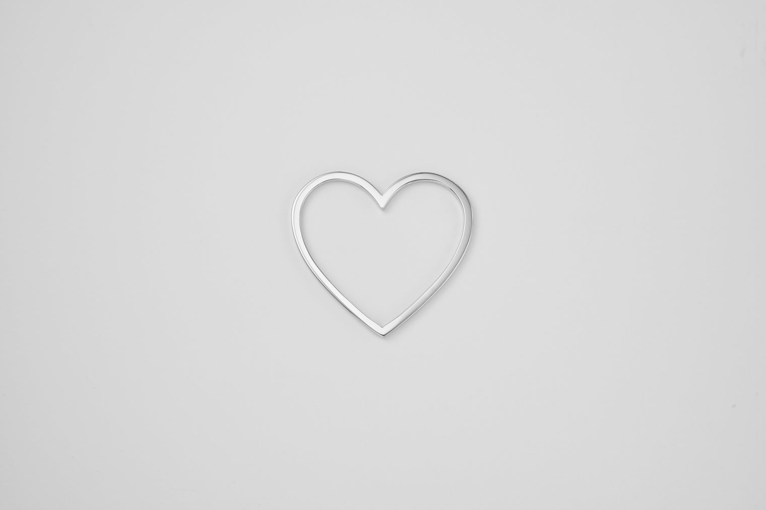 【New】Open your heart （Large/ Silver)