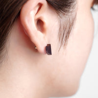 mini Heart pierced earring (Iolite Sunstone / K10 post)
