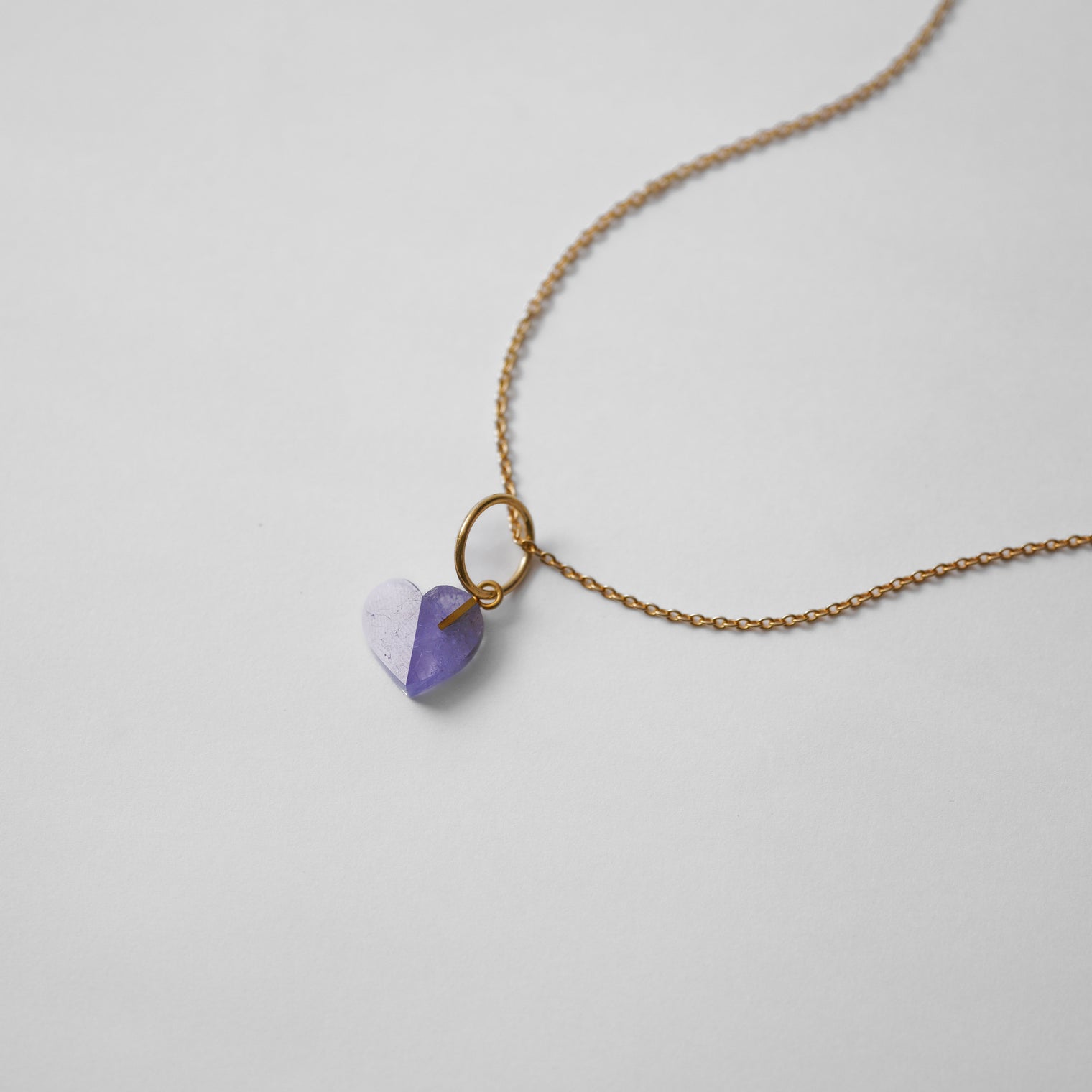 mini Heart charm ( Tanzanite )