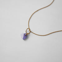mini Heart charm ( Tanzanite )
