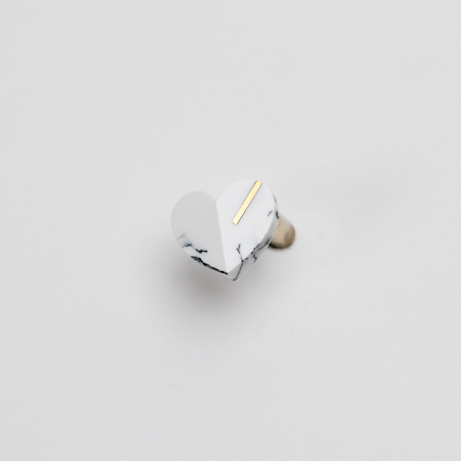 【 One of a kind 】Heart pierced earring (Dendritic opal / K10 post)