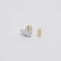 【 One of a kind 】Heart pierced earring (Dendritic opal / K10 post)