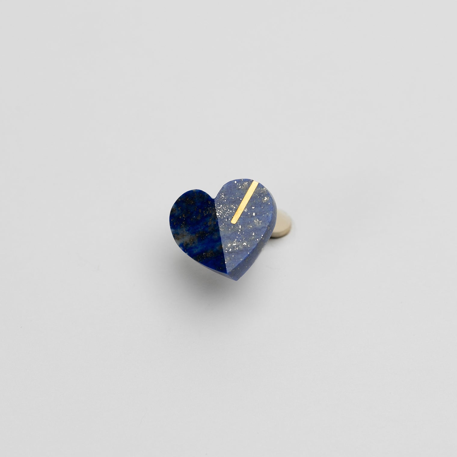 【 One of a kind 】Heart pierced earring (Lapis lazuli / K10 post)