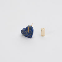 【 One of a kind 】Heart pierced earring (Lapis lazuli / K10 post)