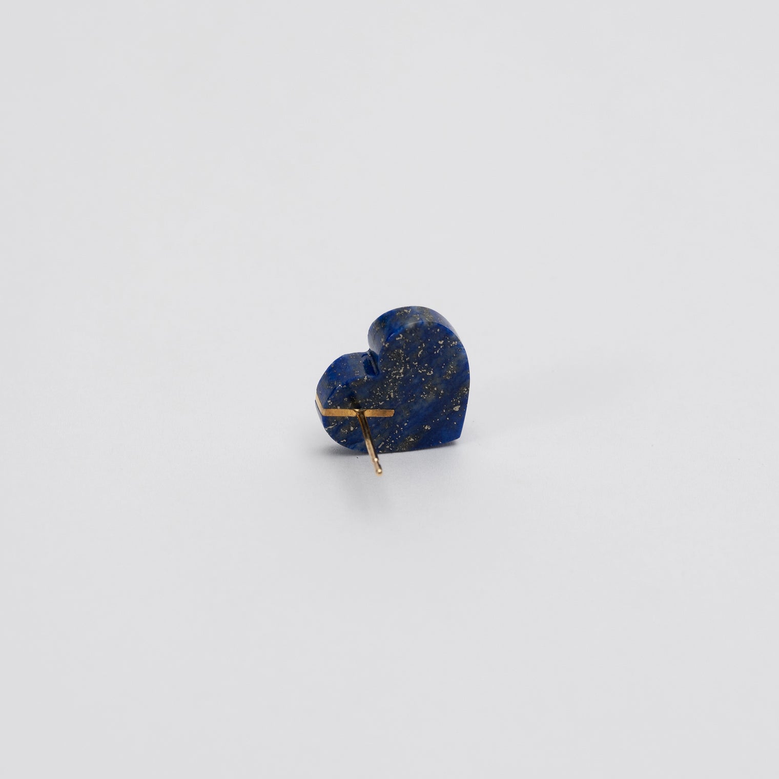 【 One of a kind 】Heart pierced earring (Lapis lazuli / K10 post)