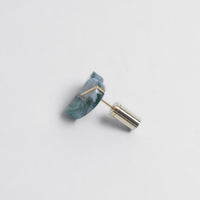 【 One of a kind 】Heart pierced earring (Moss agate / K10 post)