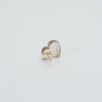 【 One of a kind 】Heart pierced earring (Rutile quartz / K10 post)