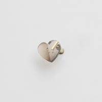 【 One of a kind 】Heart pierced earring (Smoky quartz / K10 post)