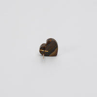 【 One of a kind 】Heart pierced earring (Iron tiger eye / K10 post)