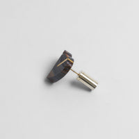 【 One of a kind 】Heart pierced earring (Iron tiger eye / K10 post)