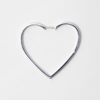 Hoop heart pierced earring ( large / silver ) 　