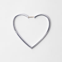 Hoop heart pierced earring ( large / silver ) 　