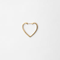 Hoop heart pierced earring (small / gold)