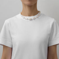 LIMITED COLLECTION Freshwater pearl ball chain necklace（deluxe)