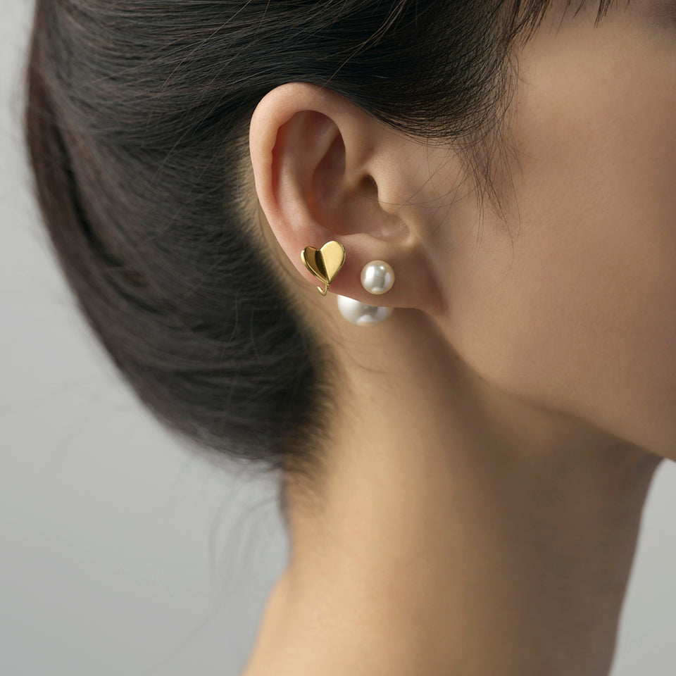 Small heart earring ( Gold )