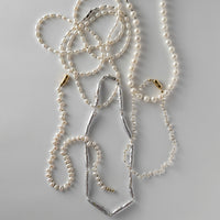 LIMITED COLLECTION 【Freshwater pearl ball chain necklace（rice/long)】