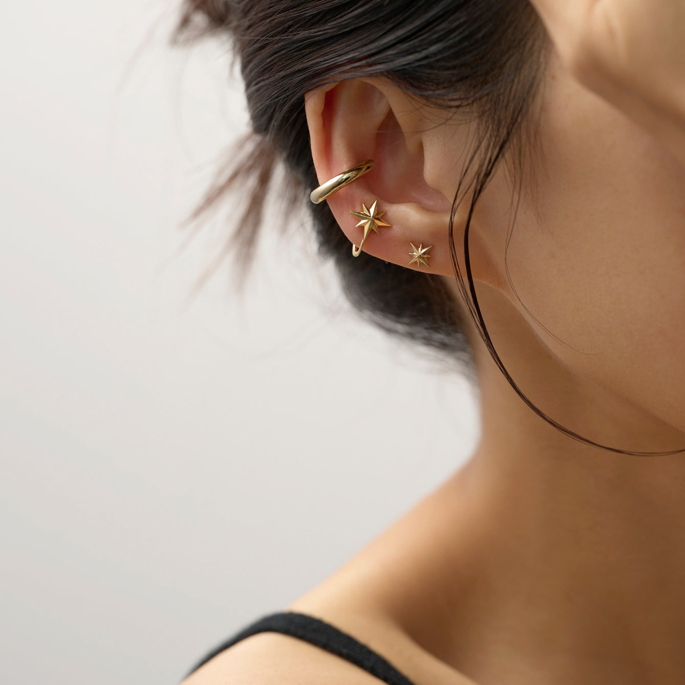 Tiny star pierce(gold)