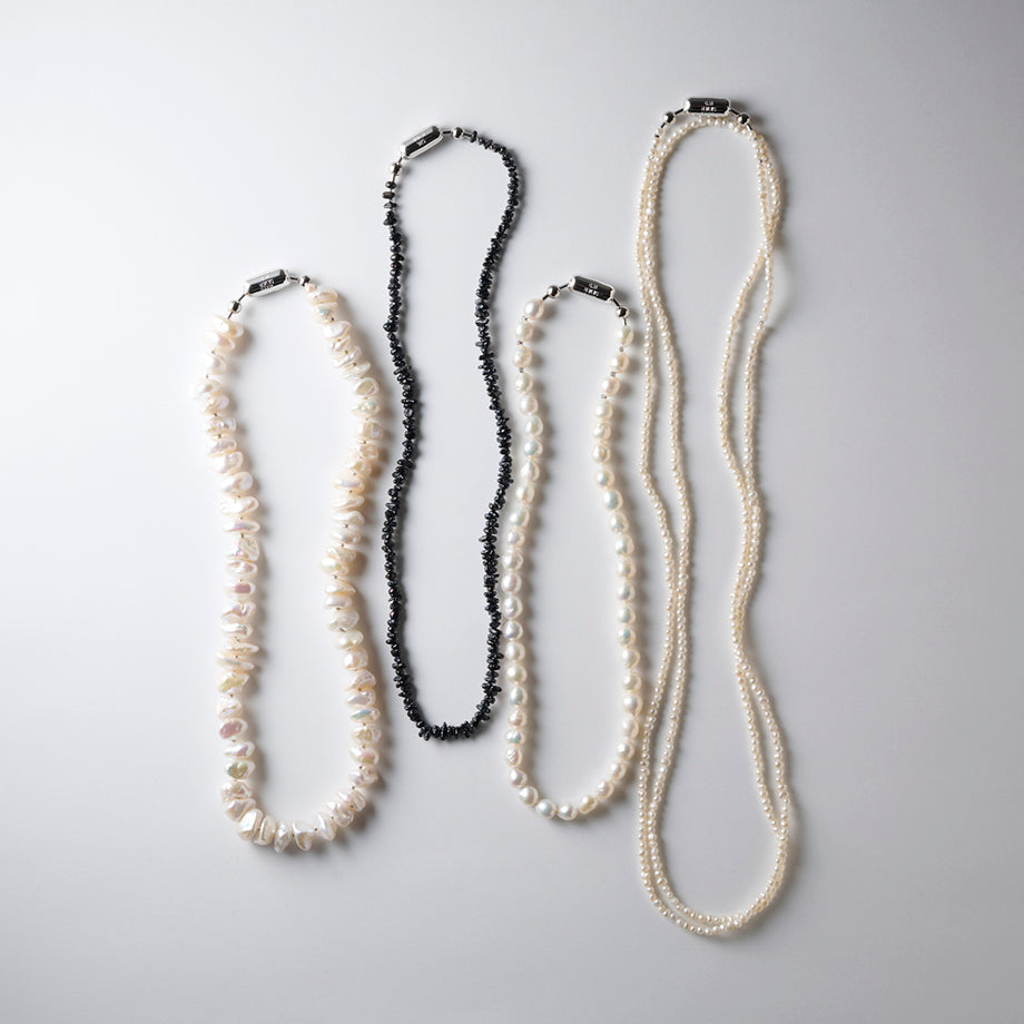 LIMITED COLLECTION 【Freshwater pearl ball chain necklace（baroque)】