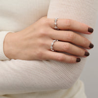 【NEW】8star earcuff (silver/cubic zirconia)